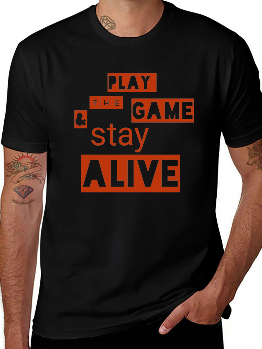 Play the Game & Stay Alive Graphic T-Shirt