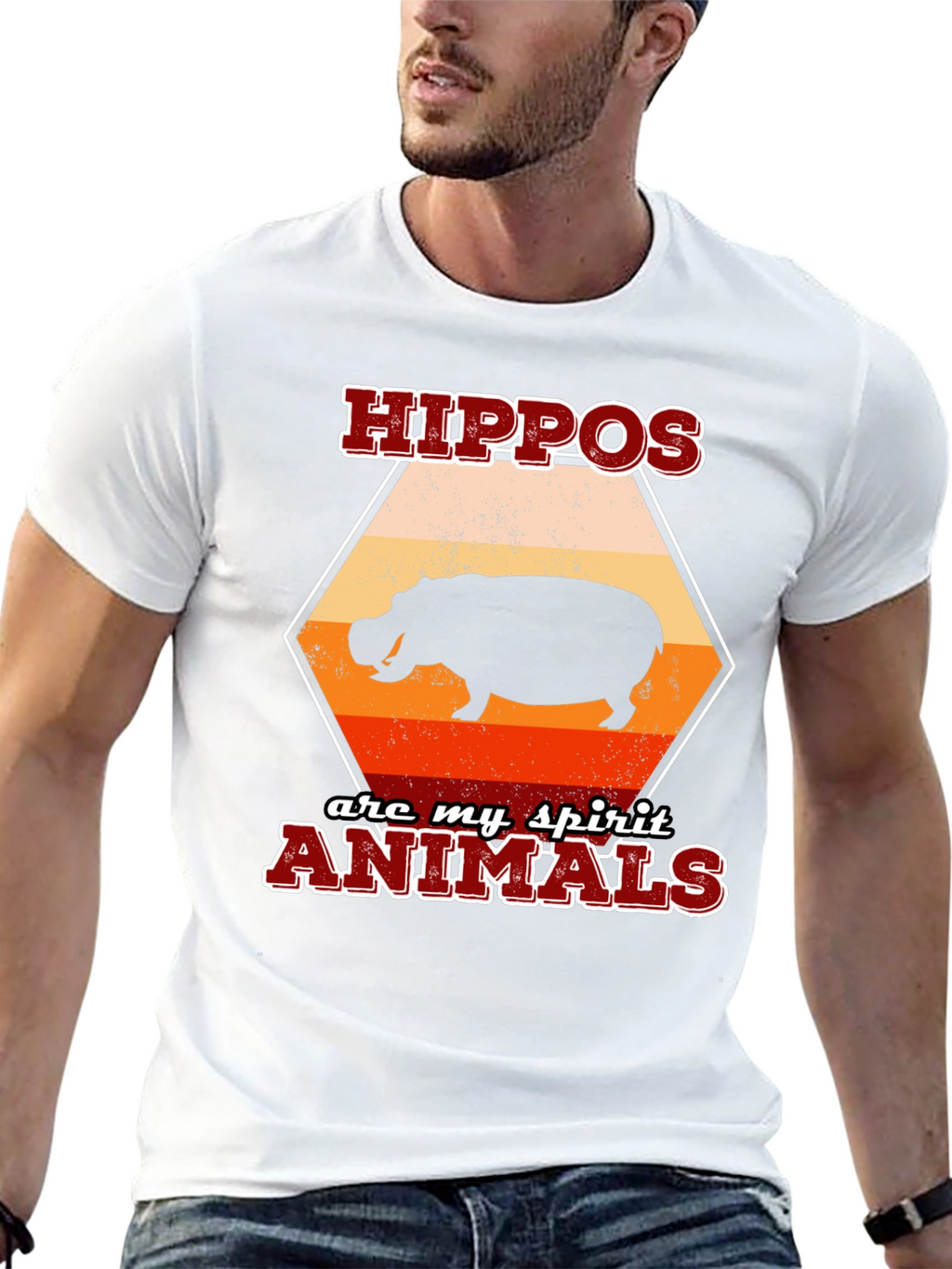 Hippos Are My Spirit Animals Graphic Tee