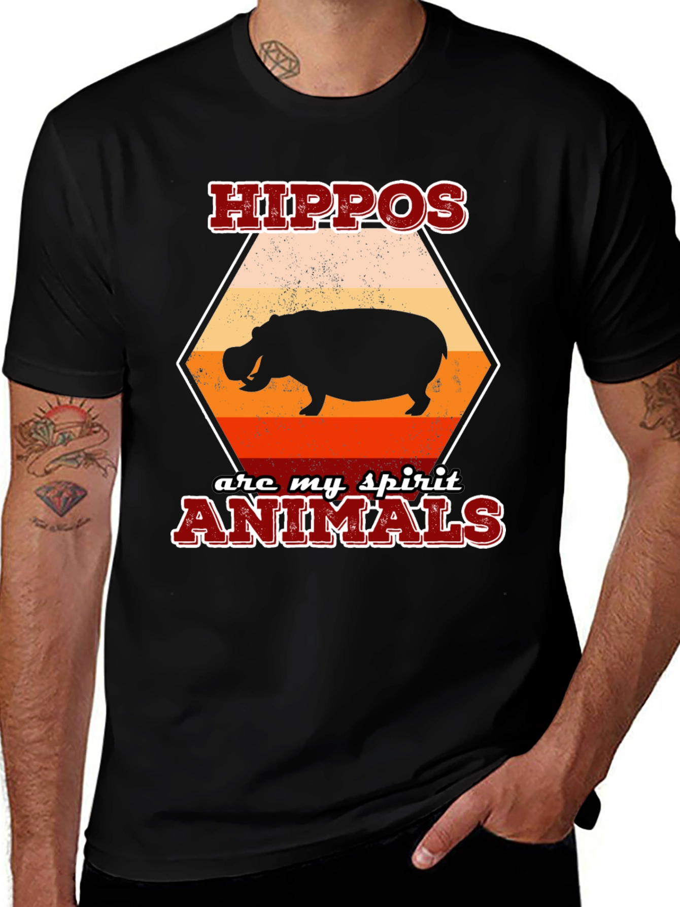 Hippos Are My Spirit Animals Graphic Tee