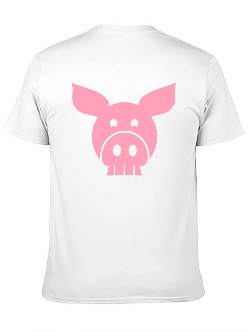 Funny Pig Face Graphic T-Shirt - Black