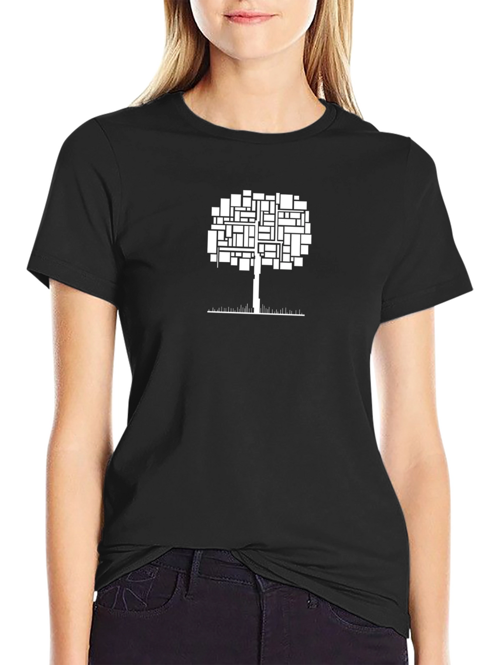 Geometric Tree Graphic T-Shirt