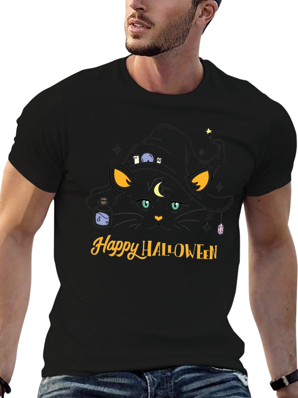 Happy Halloween Cat T-Shirt