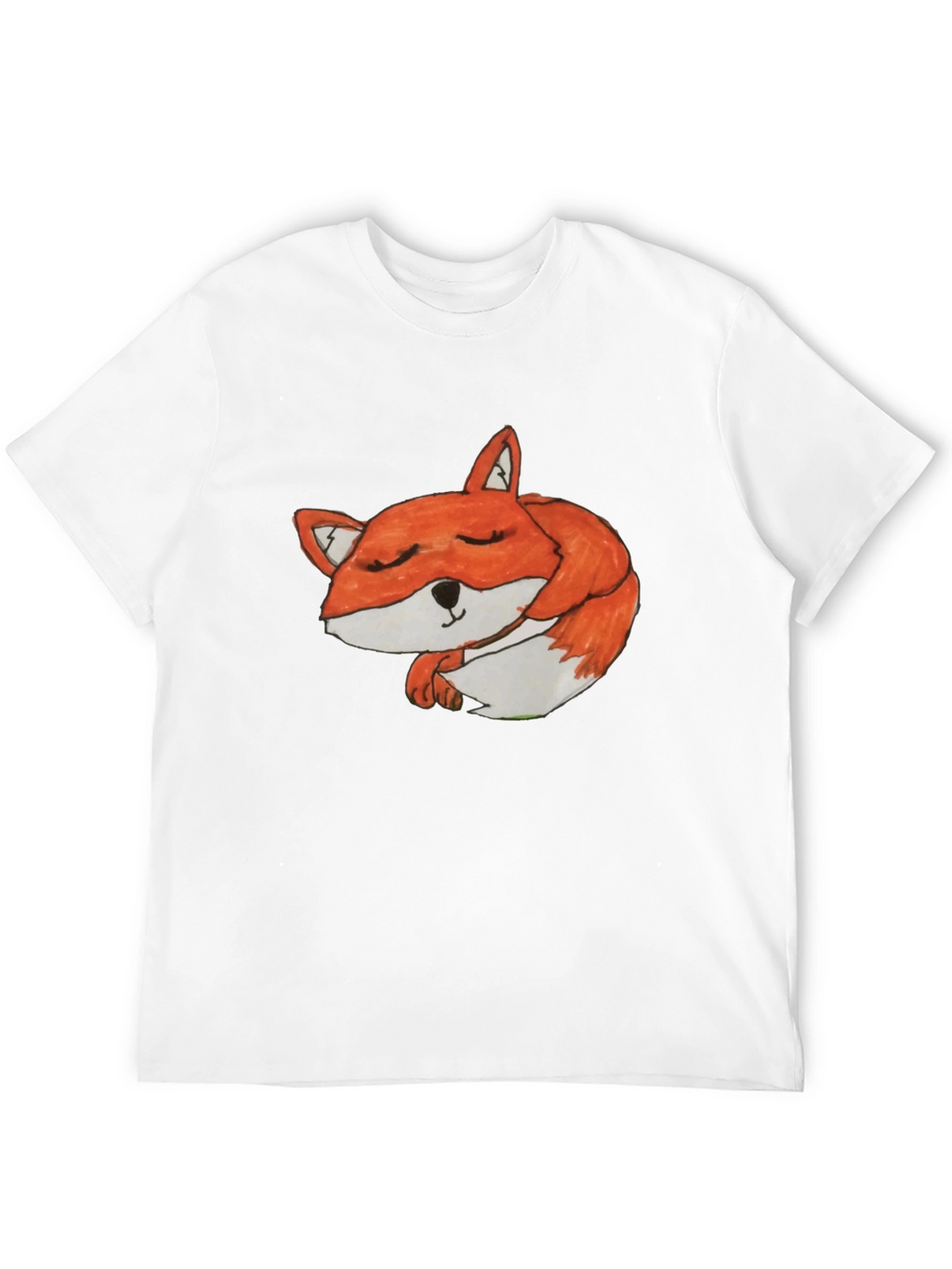 Sleeping Fox Graphic Tee - Soft Cotton Comfort