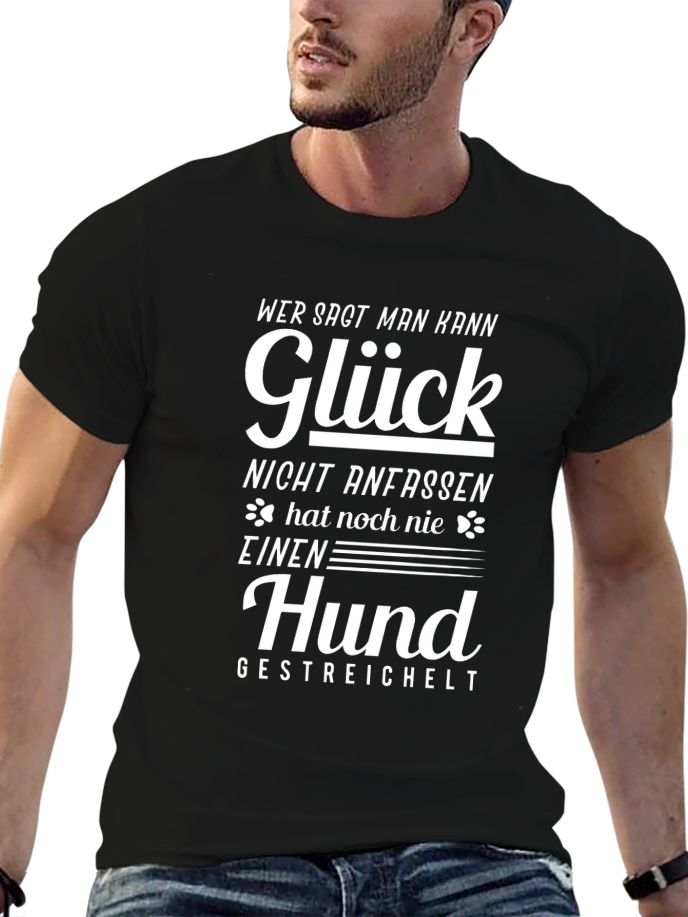Gluck Hund T-Shirt - Dog Lover Tee