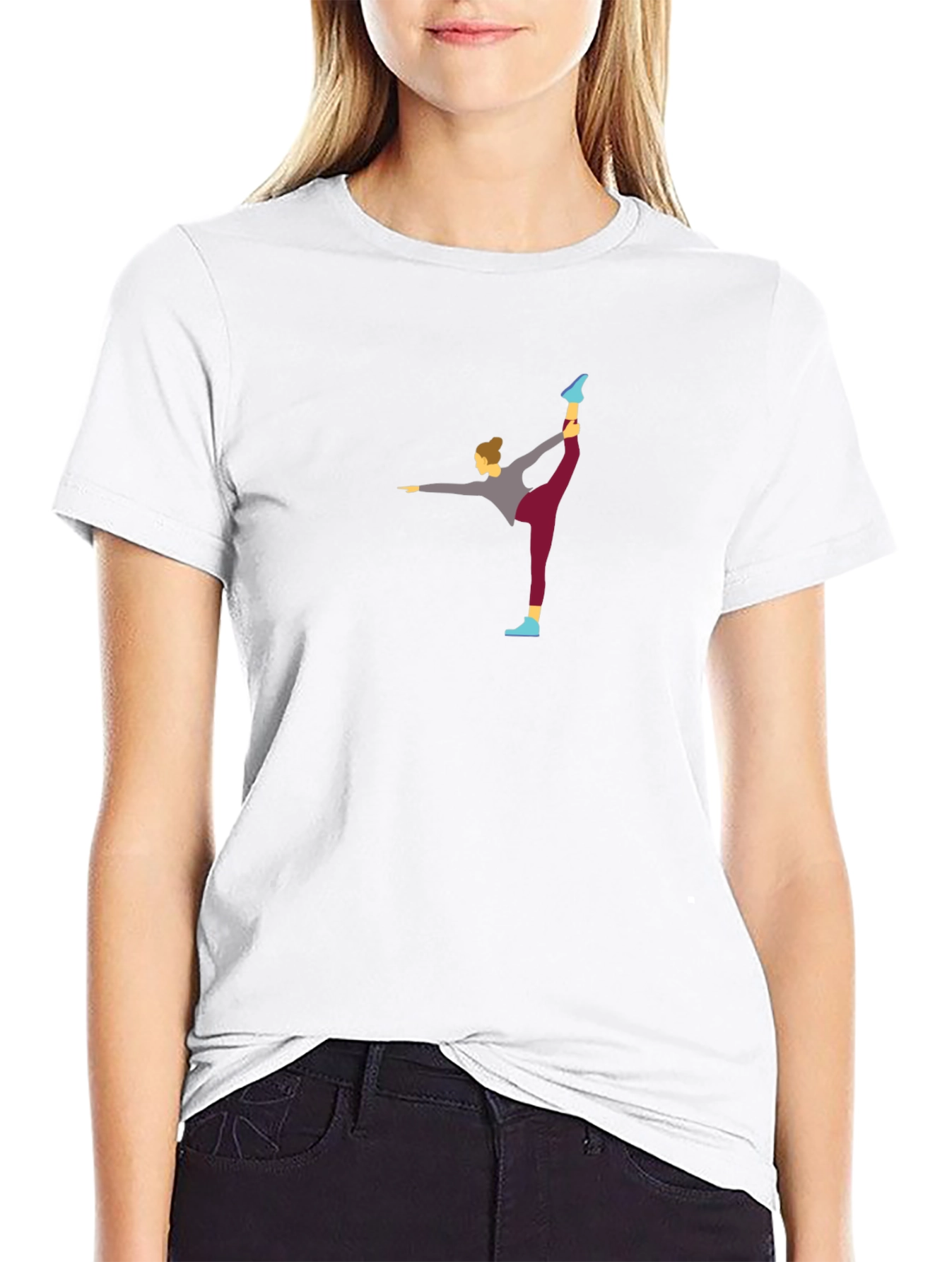 Yoga Pose Graphic Tee - Mens Black T-Shirt