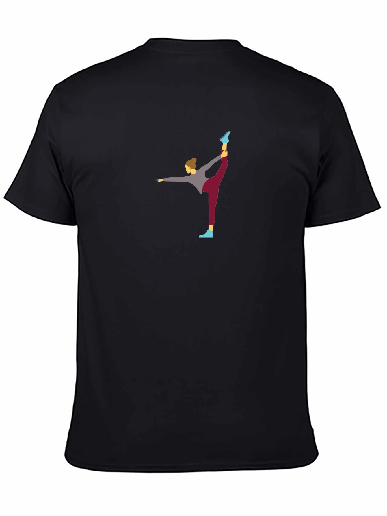 Yoga Pose Graphic Tee - Mens Black T-Shirt