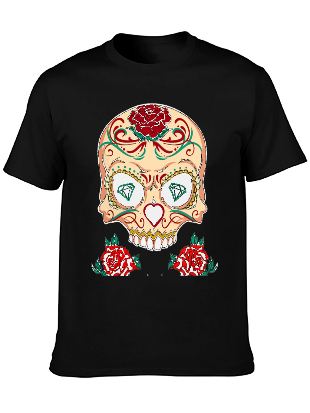 Sugar Skull & Roses Graphic T-Shirt