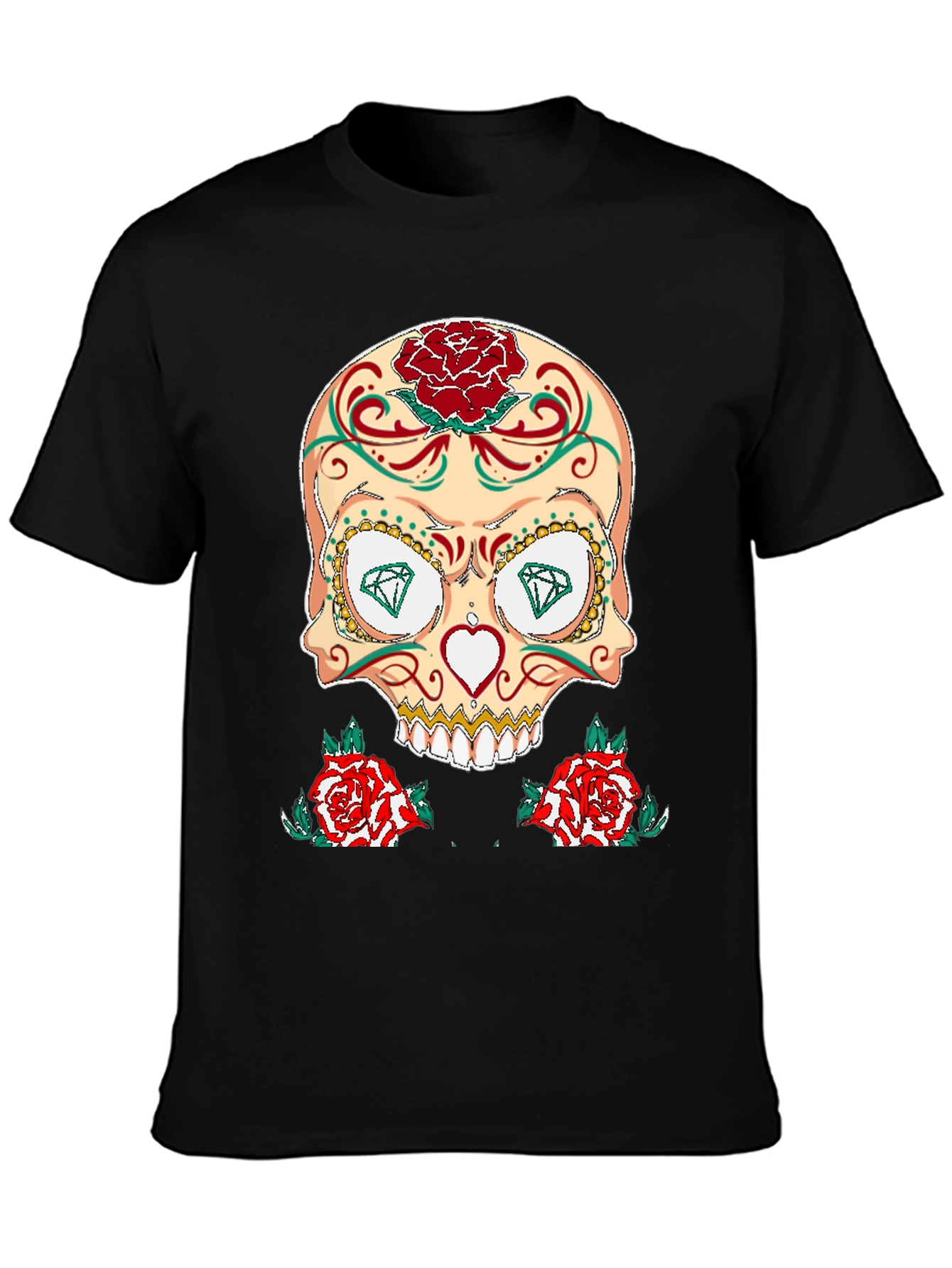 Sugar Skull & Roses Graphic T-Shirt