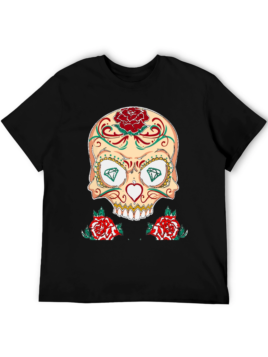 Sugar Skull & Roses Graphic T-Shirt