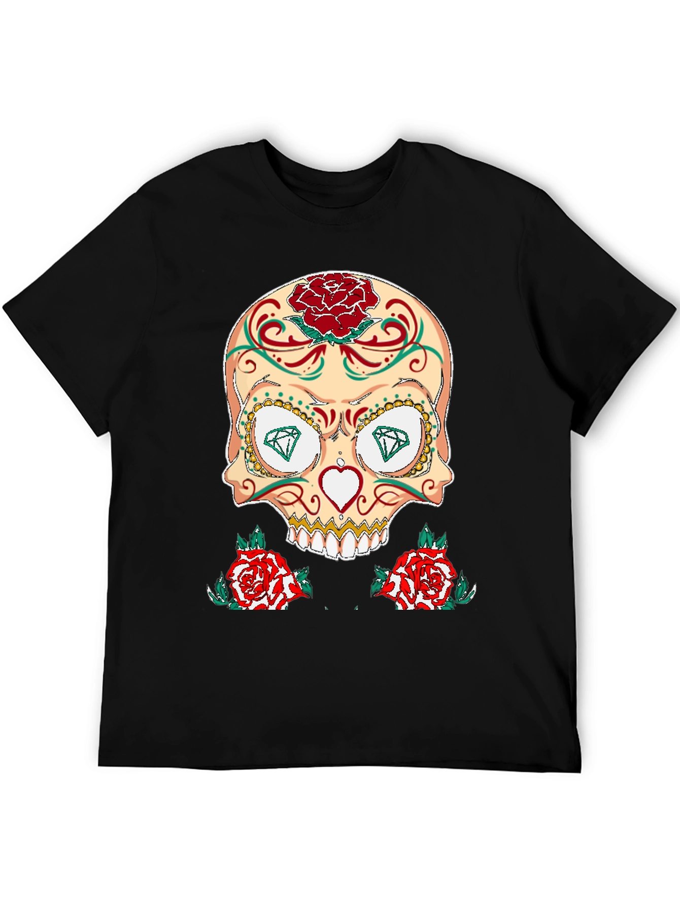 Sugar Skull & Roses Graphic T-Shirt