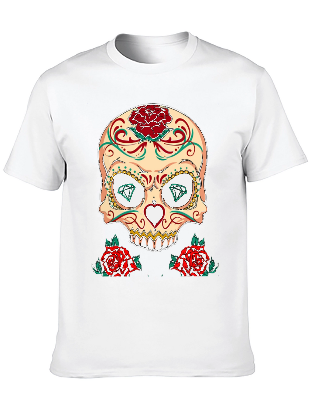 Sugar Skull & Roses Graphic T-Shirt