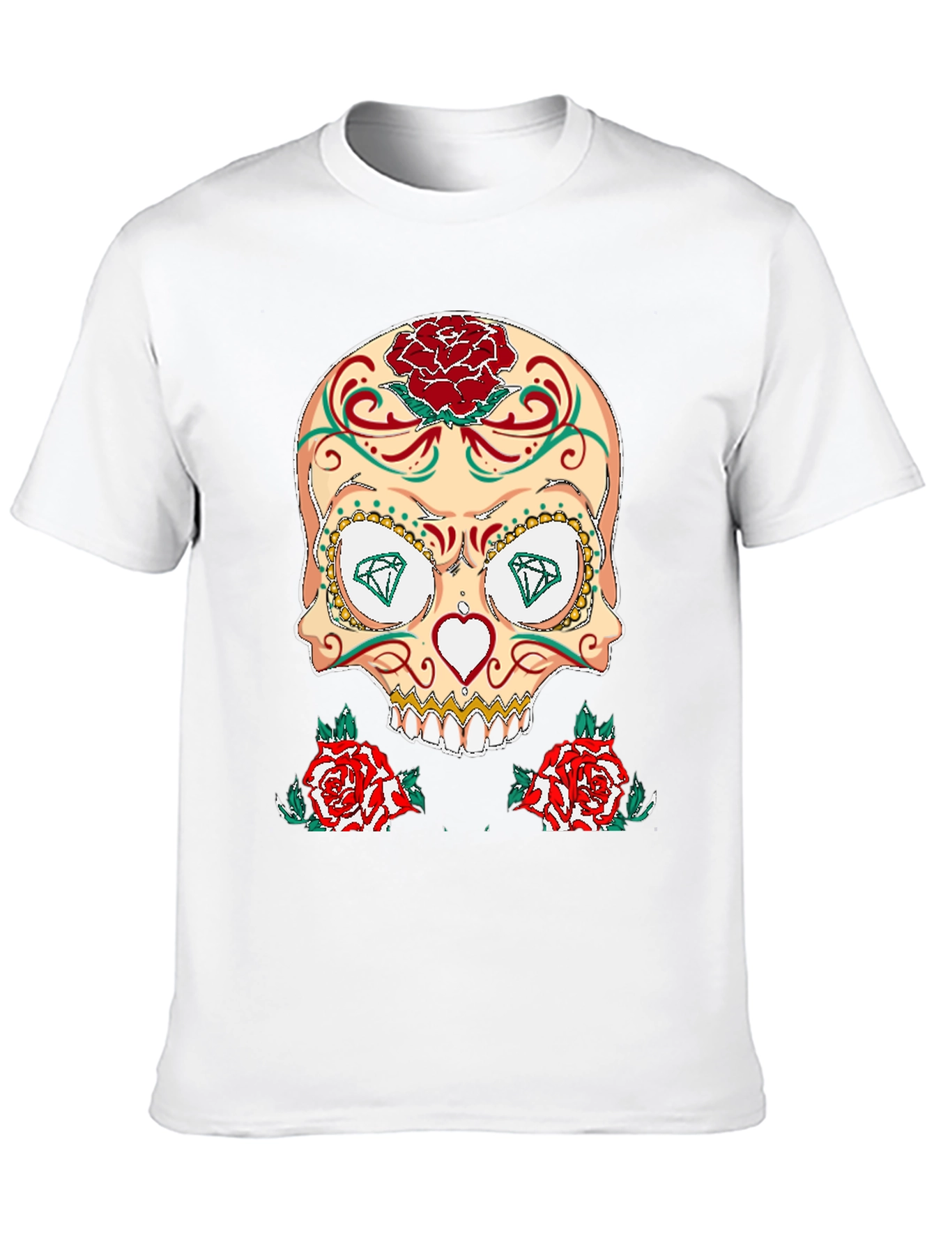 Sugar Skull & Roses Graphic T-Shirt