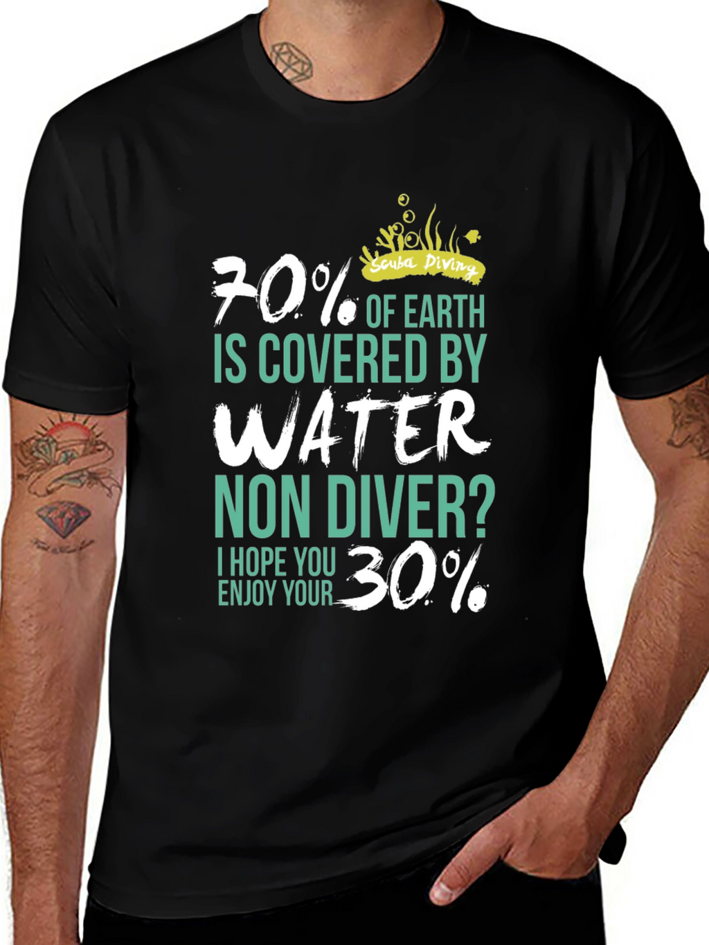 Scuba Diving T-Shirt - 70% Water