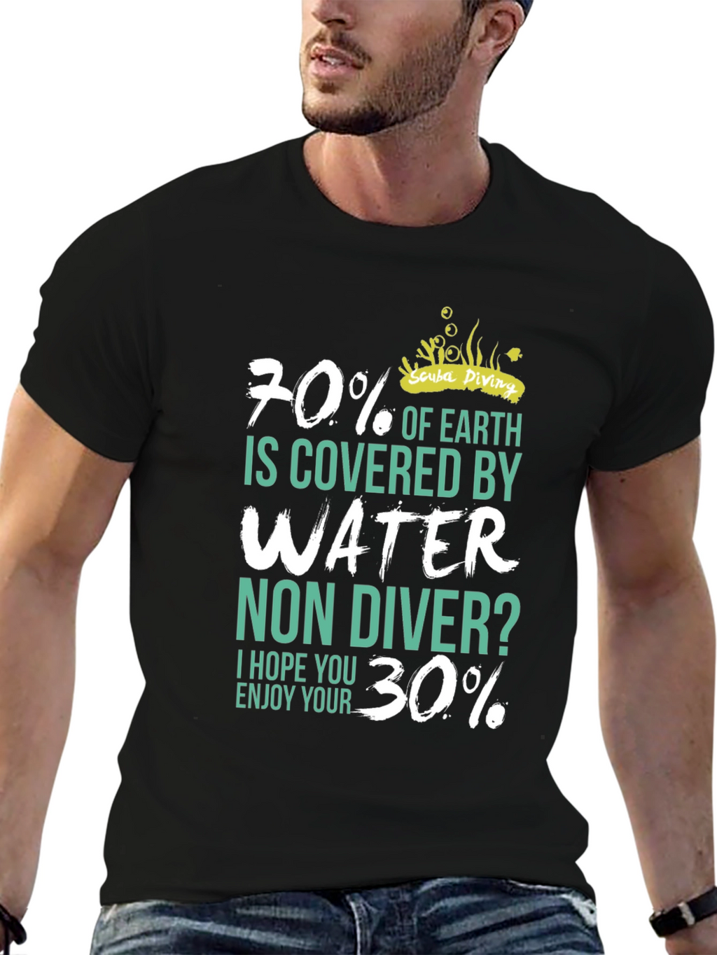 Scuba Diving T-Shirt - 70% Water