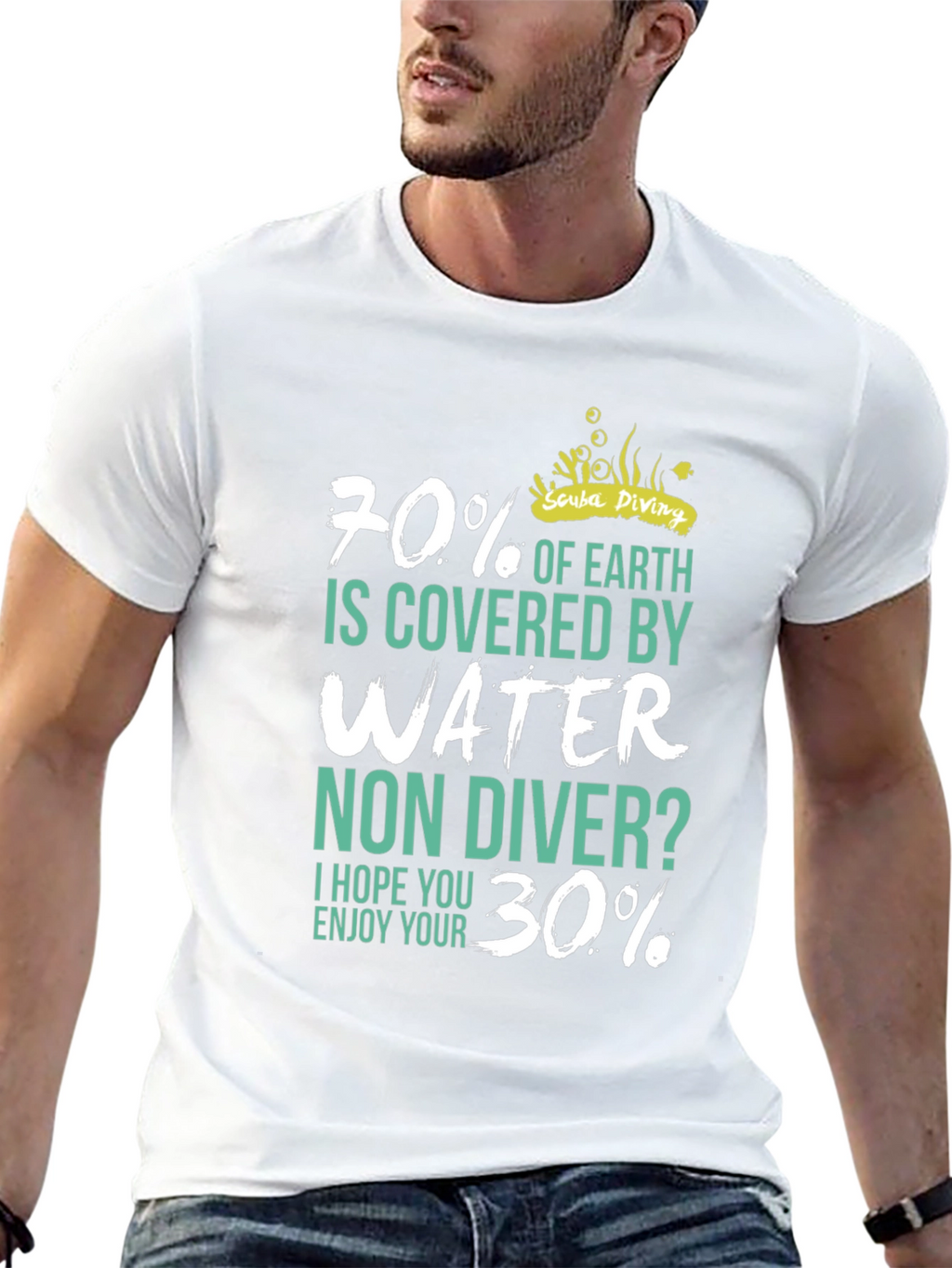 Scuba Diving T-Shirt - 70% Water