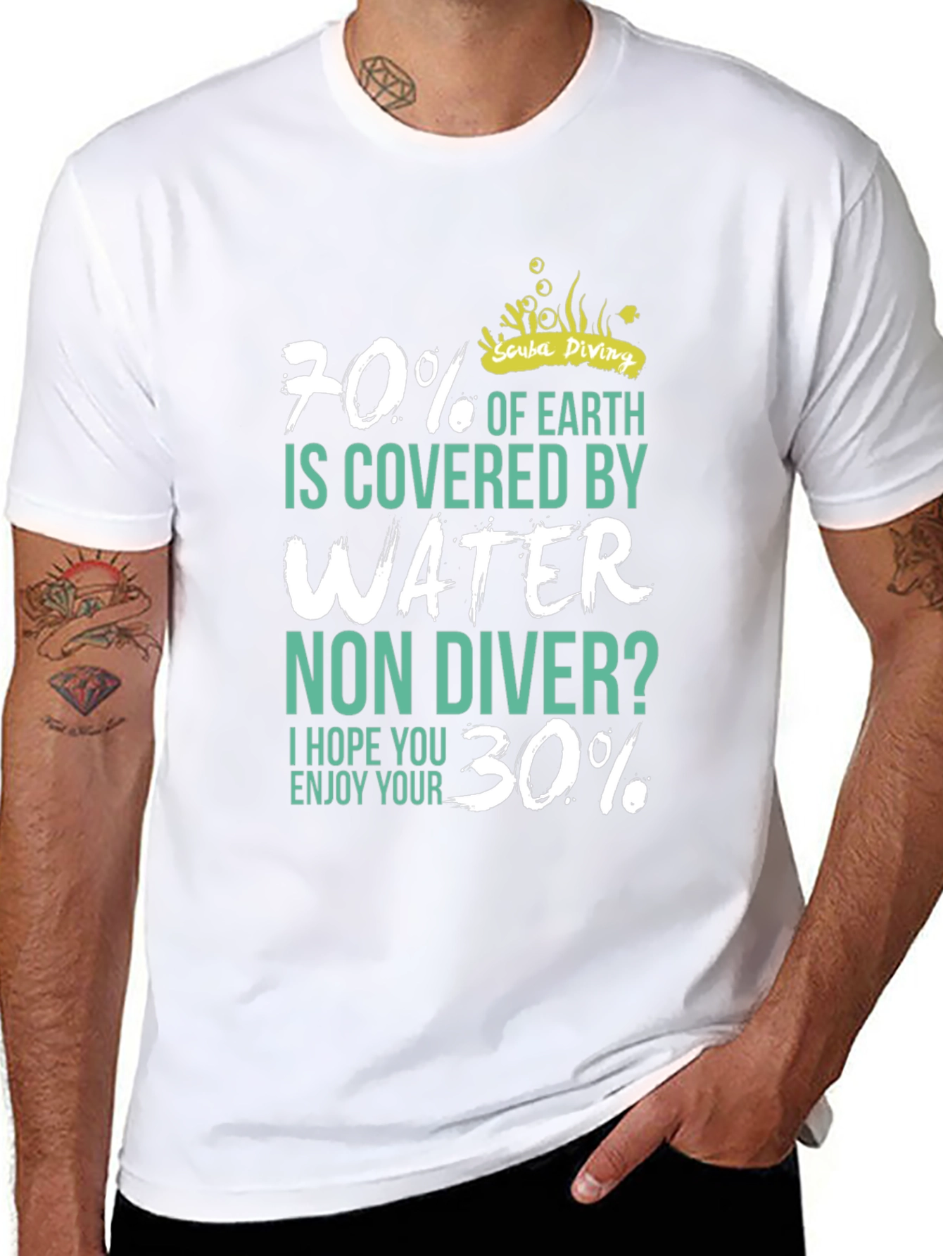 Scuba Diving T-Shirt - 70% Water