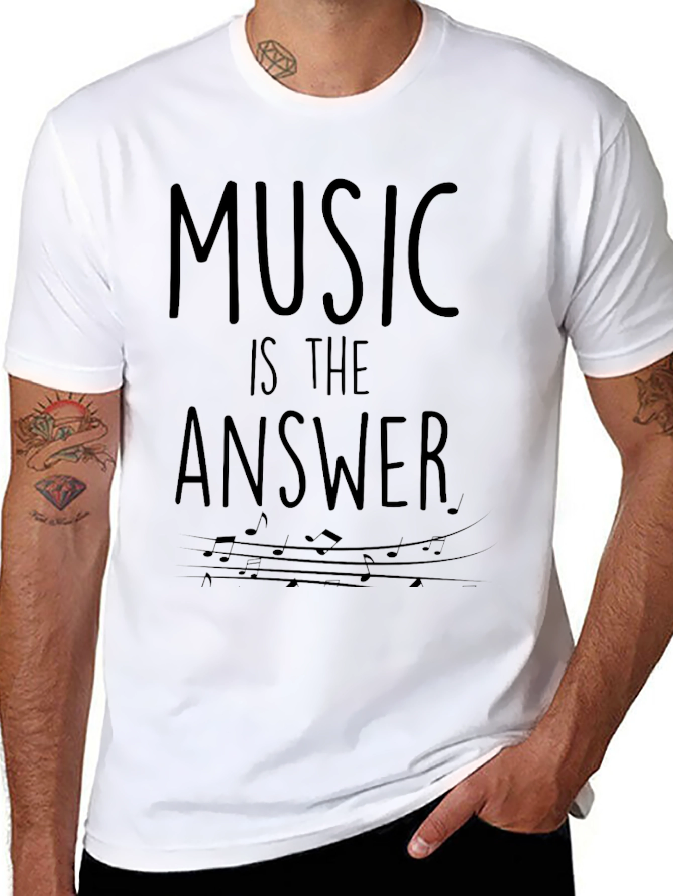 Music Is The Answer Graphic T-Shirt