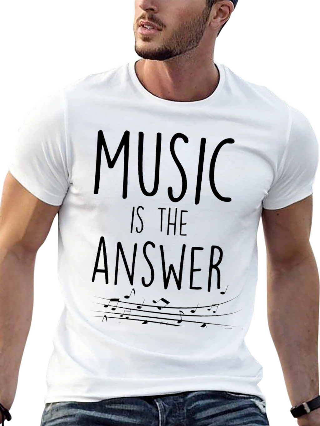 Music Is The Answer Graphic T-Shirt