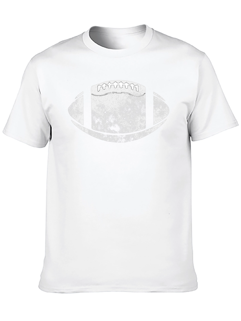 Distressed Football Graphic T-Shirt - Black