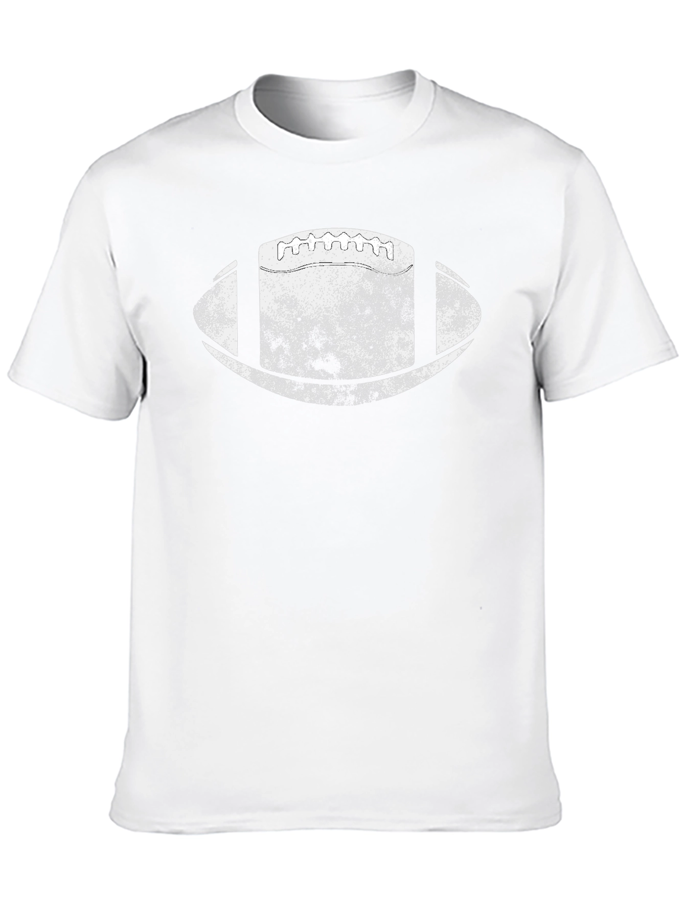 Distressed Football Graphic T-Shirt - Black