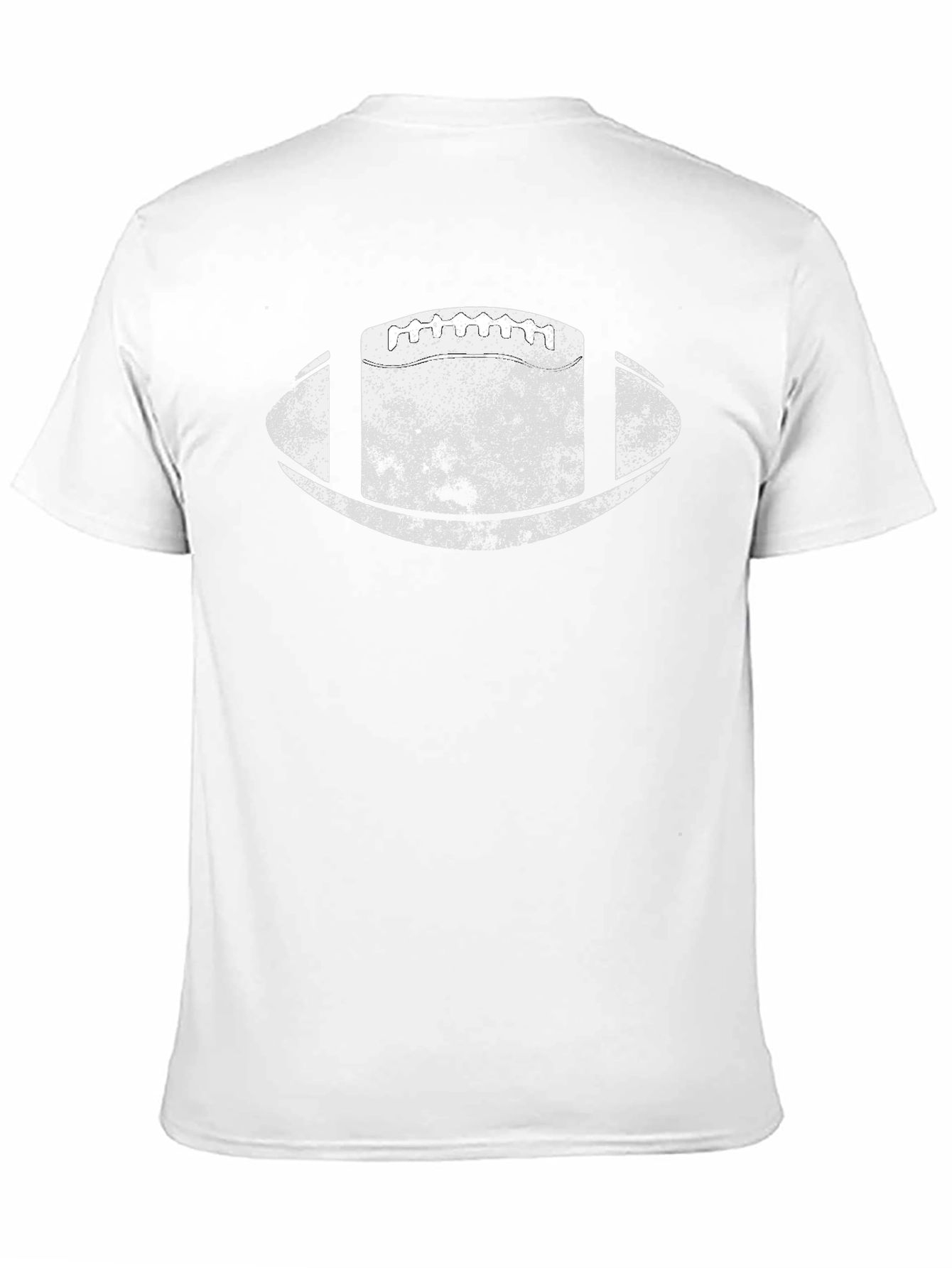 Distressed Football Graphic T-Shirt - Black