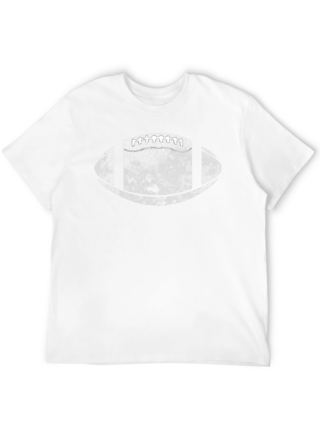 Distressed Football Graphic T-Shirt - Black