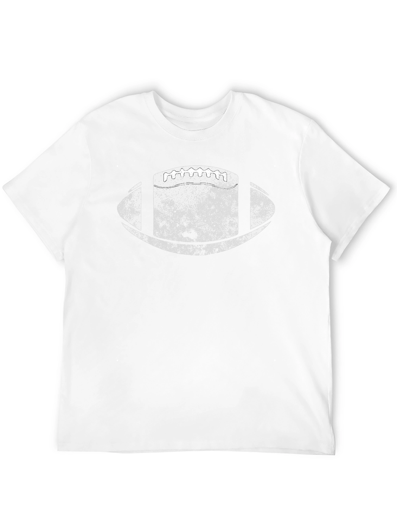 Distressed Football Graphic T-Shirt - Black