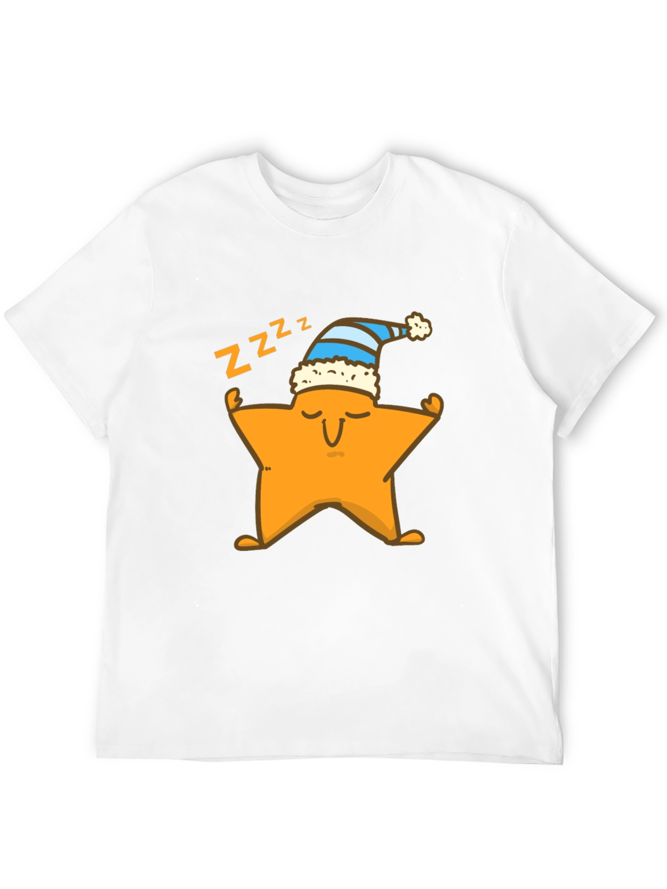 Sleepy Star Graphic Tee - Black Cotton T-Shirt