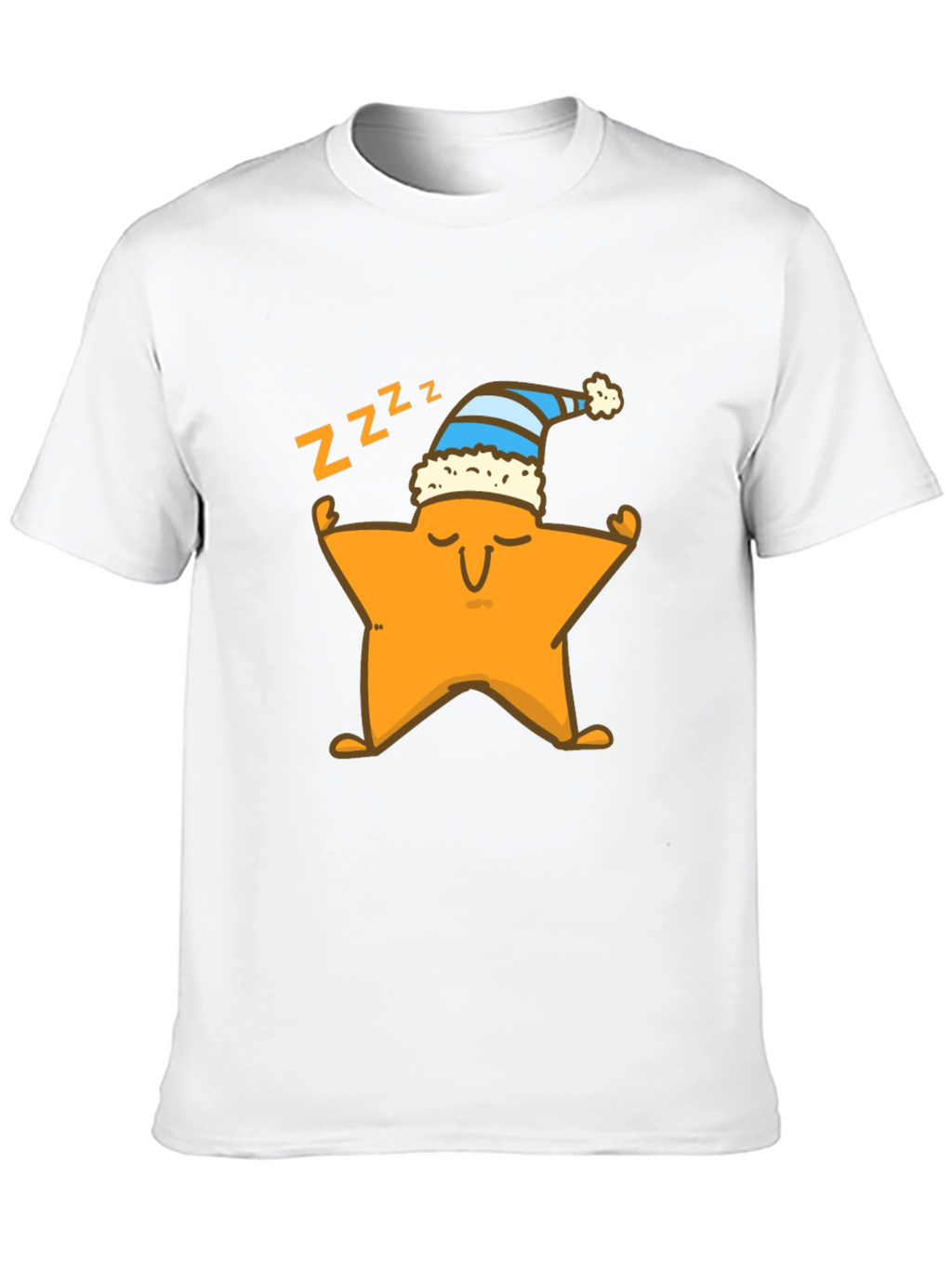 Sleepy Star Graphic Tee - Black Cotton T-Shirt