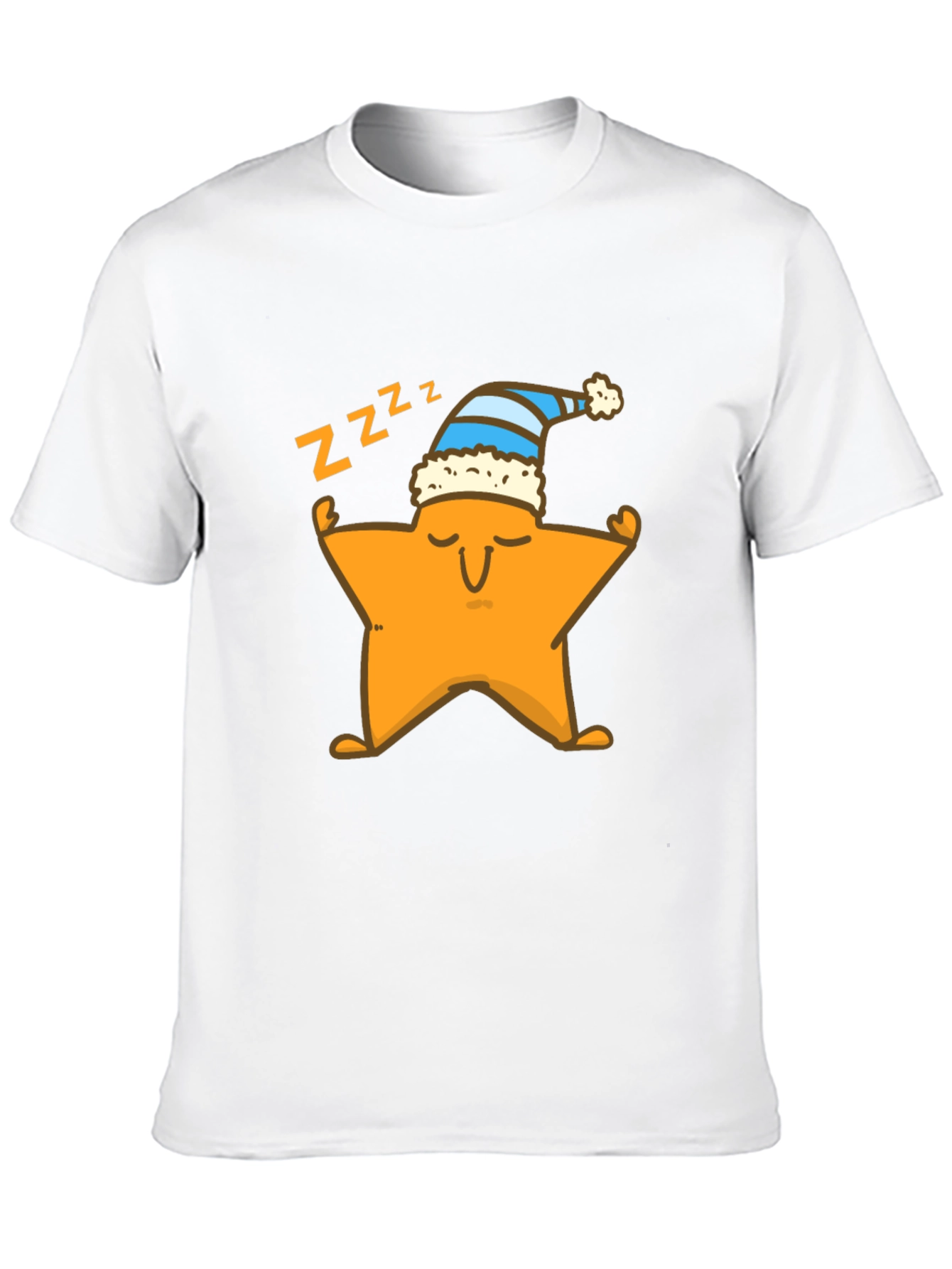 Sleepy Star Graphic Tee - Black Cotton T-Shirt