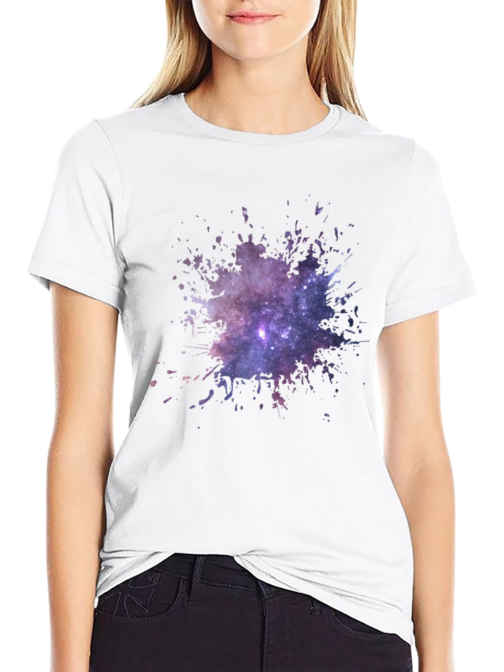 Galaxy Splash Black Tee