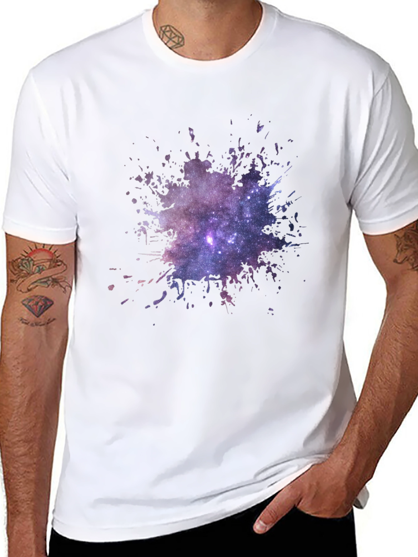 Galaxy Splash Black Tee