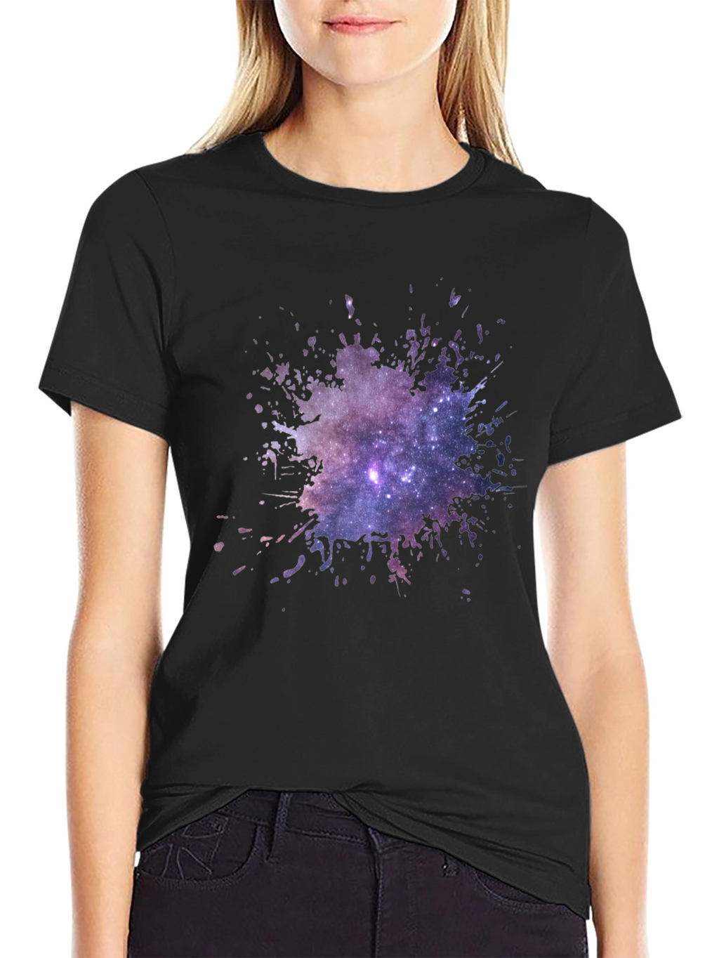 Galaxy Splash Black Tee