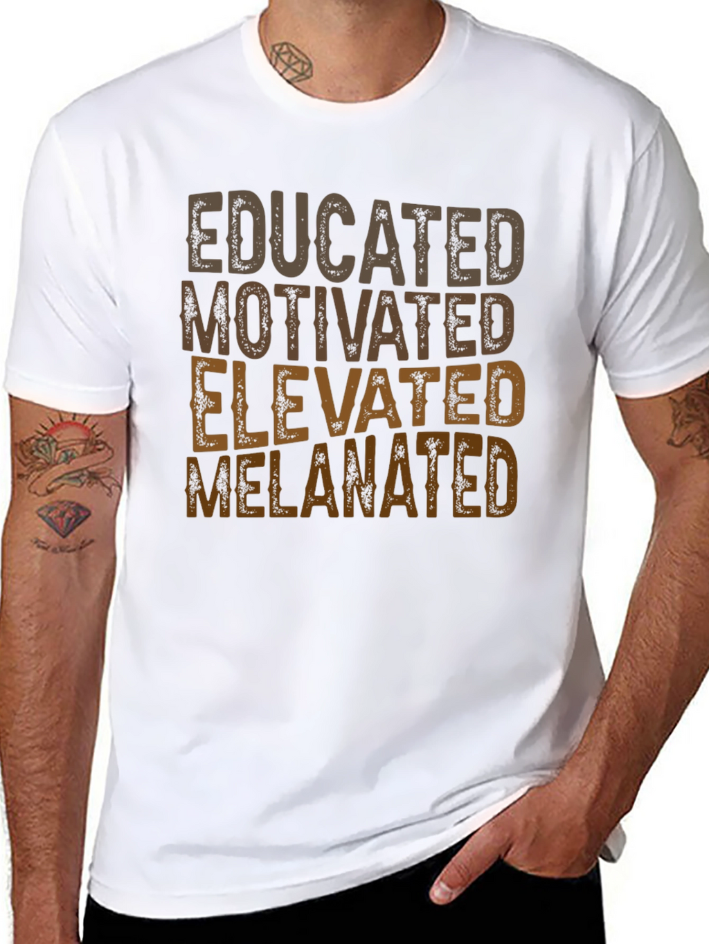 Educated Melanated T-Shirt - Positive Affirmation Tee