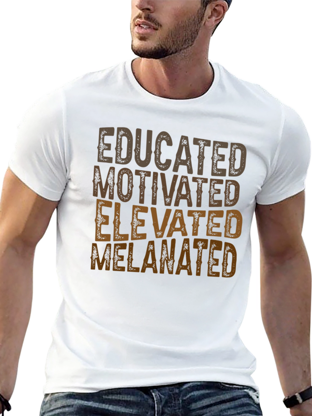 Educated Melanated T-Shirt - Positive Affirmation Tee