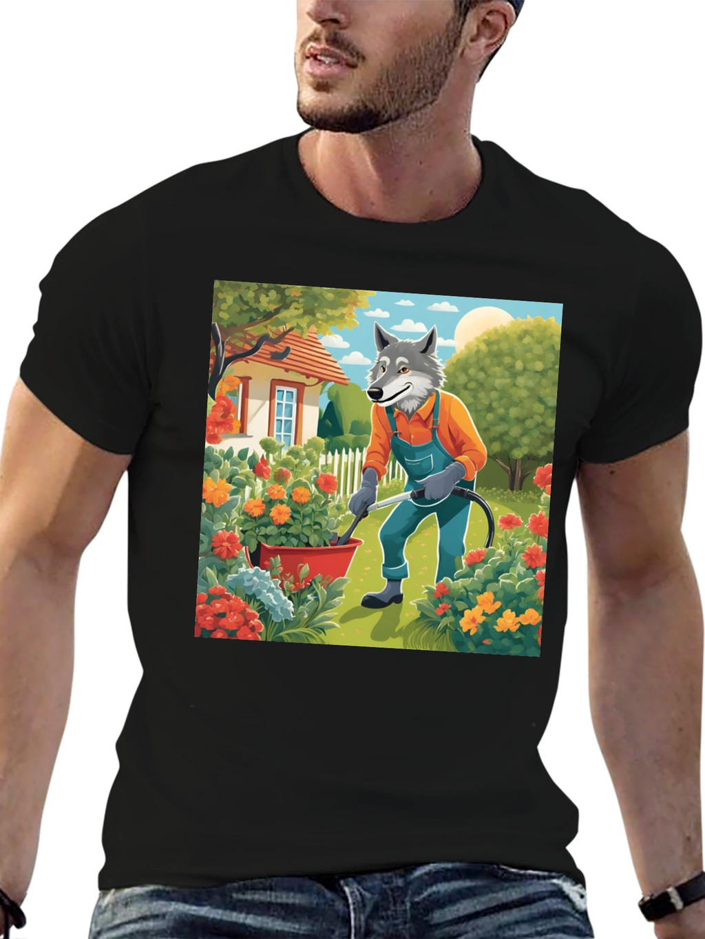 Wolf Gardener Graphic Tee - Unisex Cotton T-Shirt
