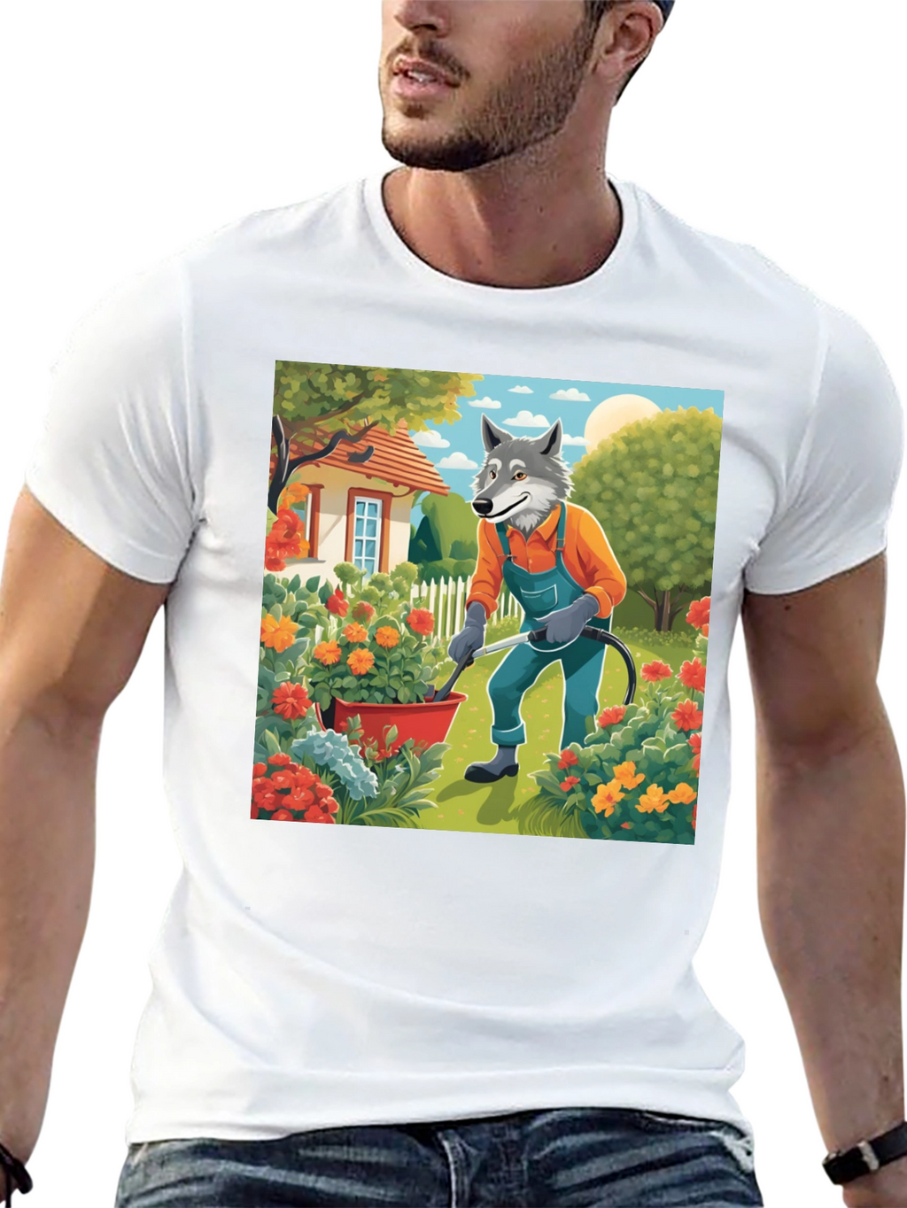 Wolf Gardener Graphic Tee - Unisex Cotton T-Shirt