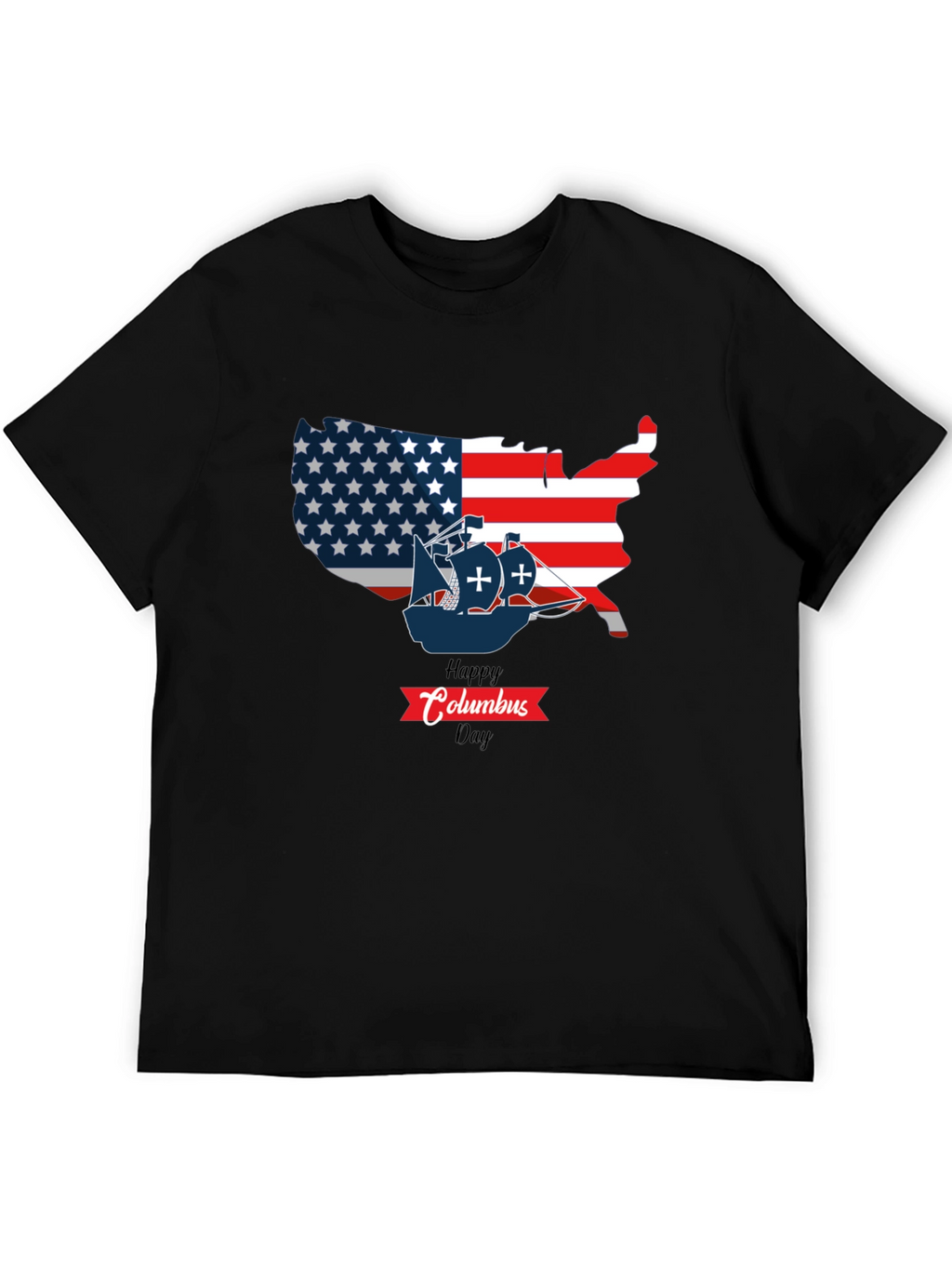 Happy Columbus Day USA Map T-Shirt