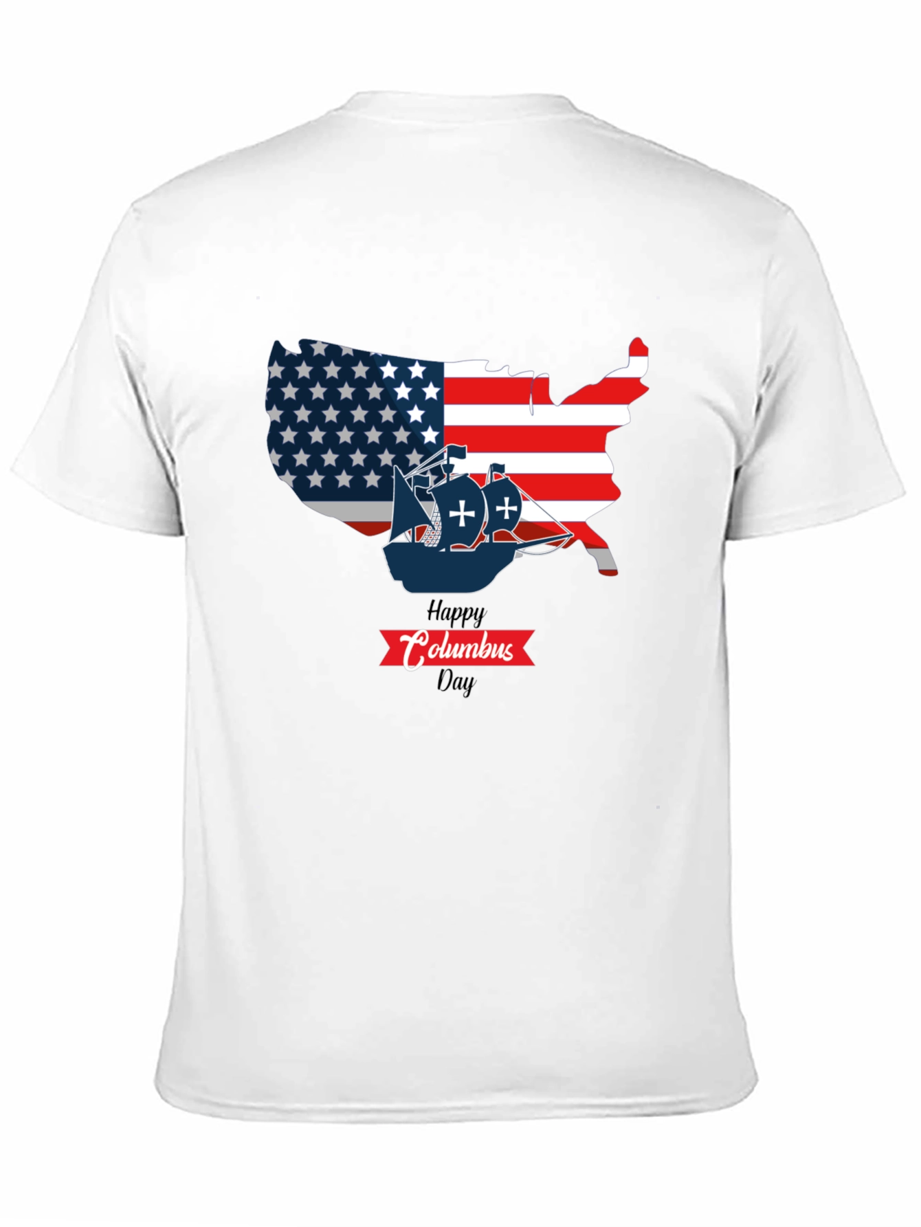 Happy Columbus Day USA Map T-Shirt