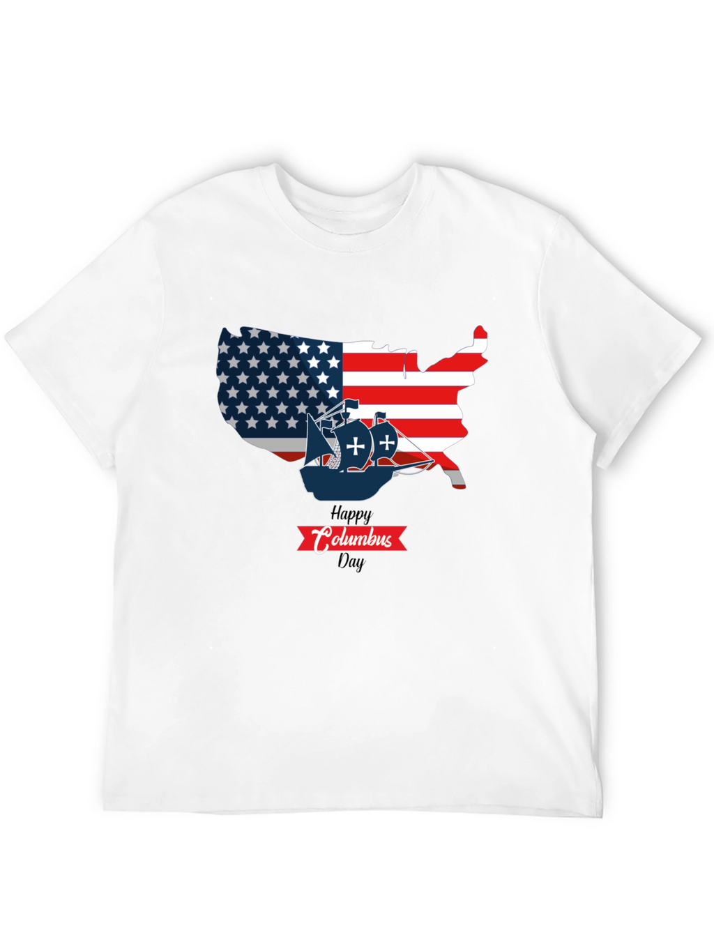 Happy Columbus Day USA Map T-Shirt