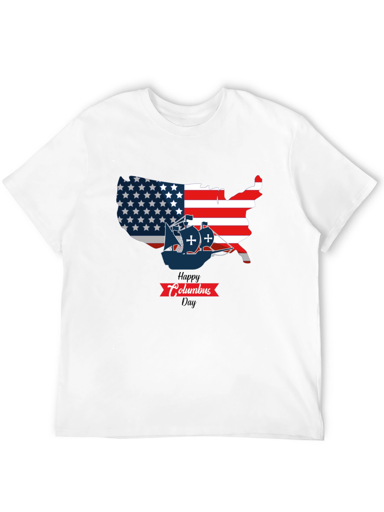 Happy Columbus Day USA Map T-Shirt
