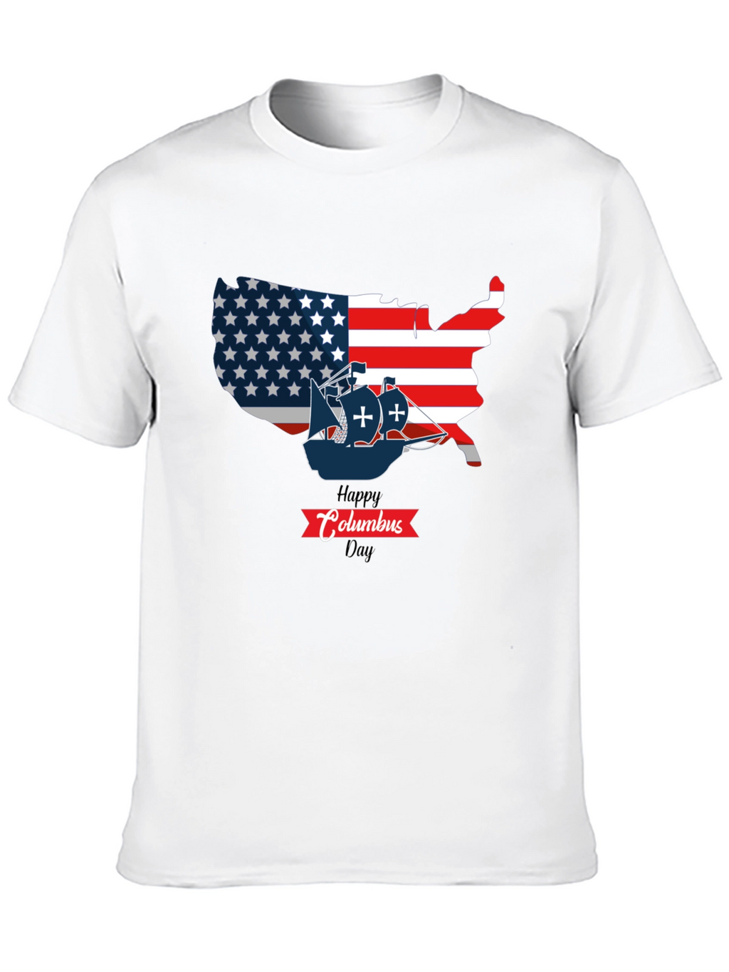 Happy Columbus Day USA Map T-Shirt