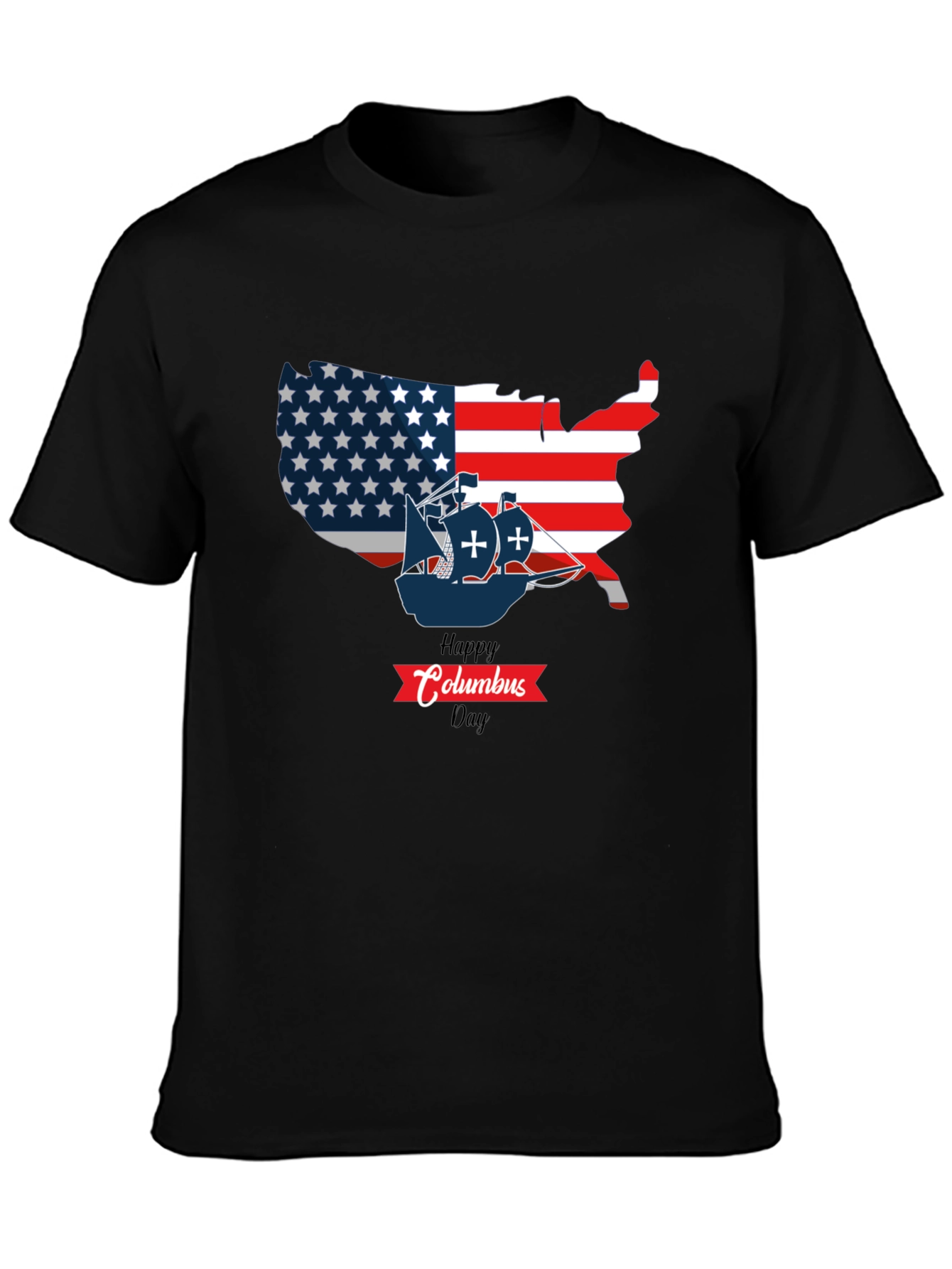 Happy Columbus Day USA Map T-Shirt