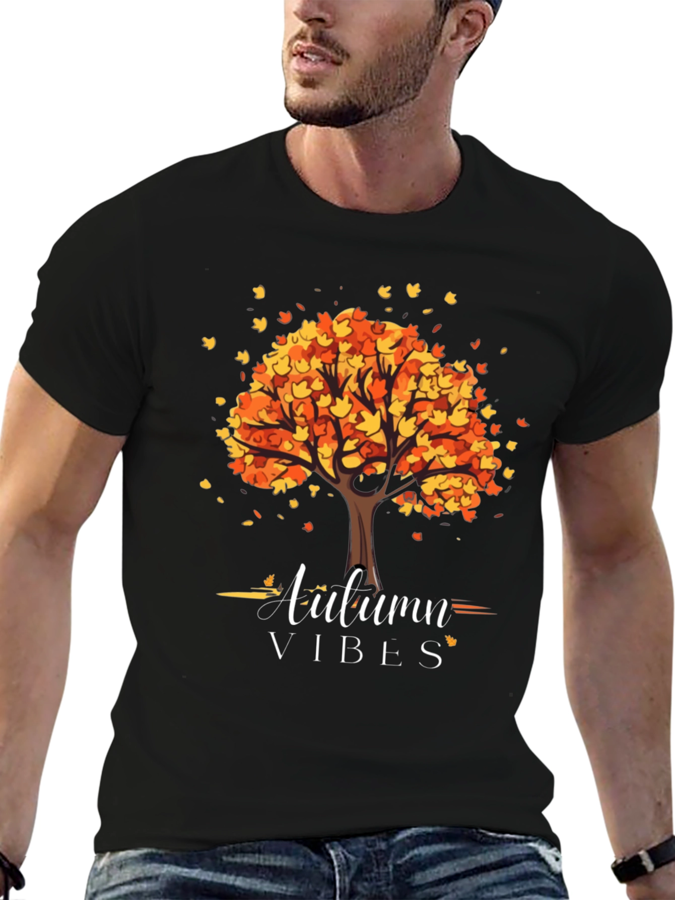 Autumn Vibes T-Shirt - Fall Tree Design