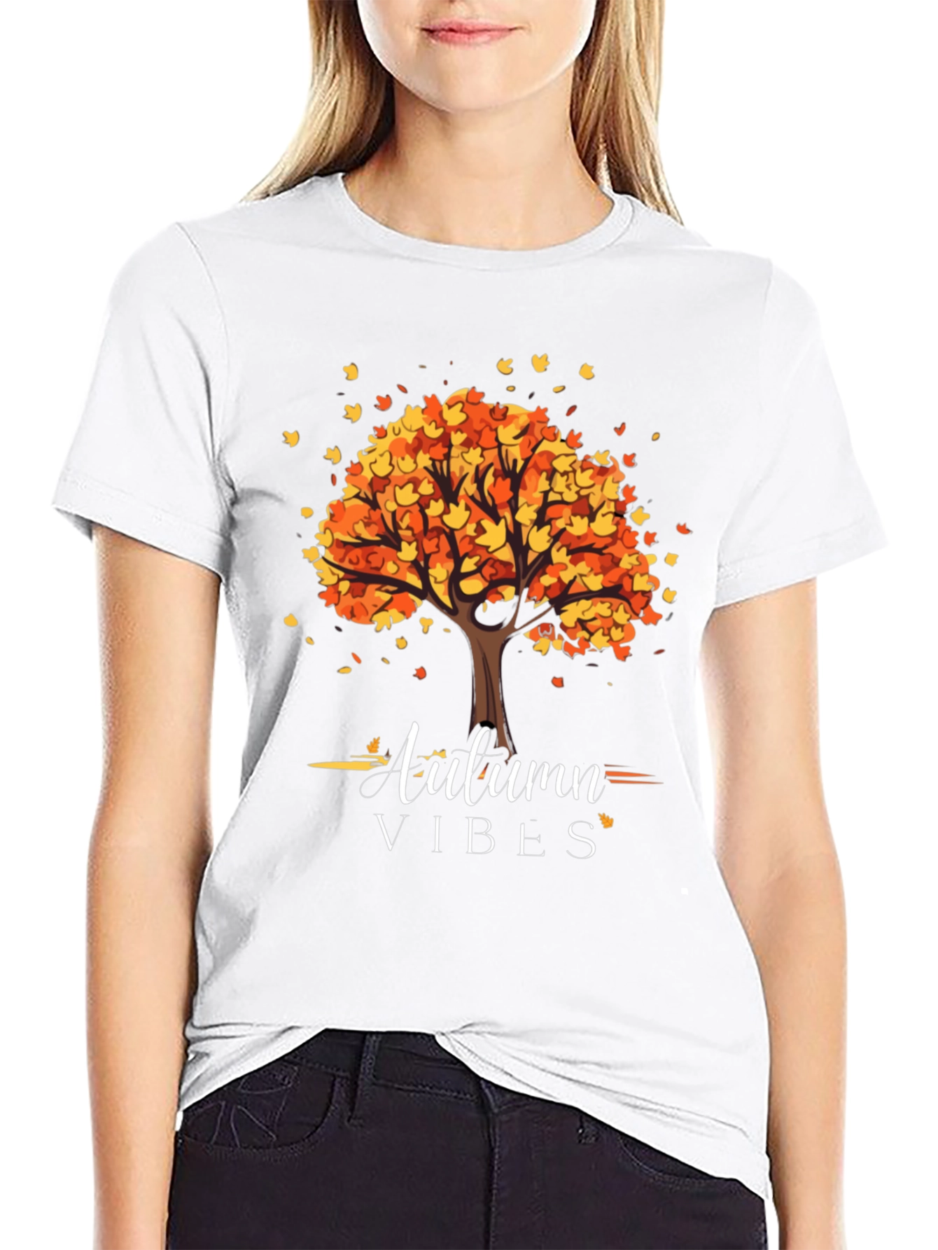 Autumn Vibes T-Shirt - Fall Tree Design