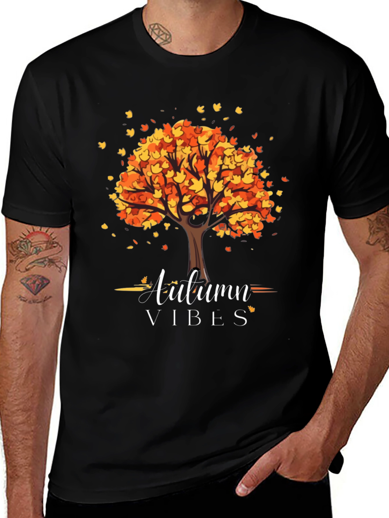 Autumn Vibes T-Shirt - Fall Tree Design
