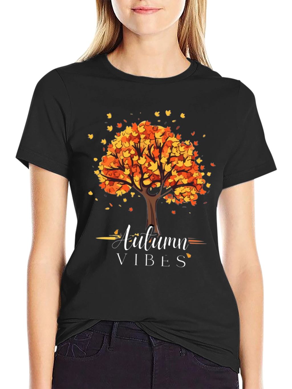 Autumn Vibes T-Shirt - Fall Tree Design