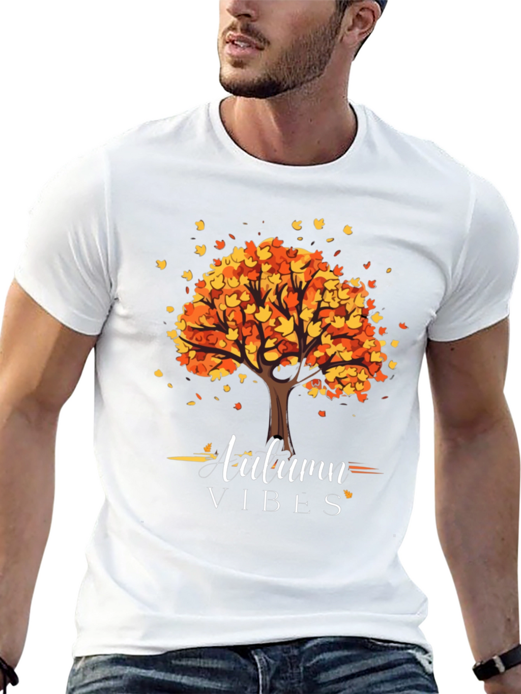 Autumn Vibes T-Shirt - Fall Tree Design