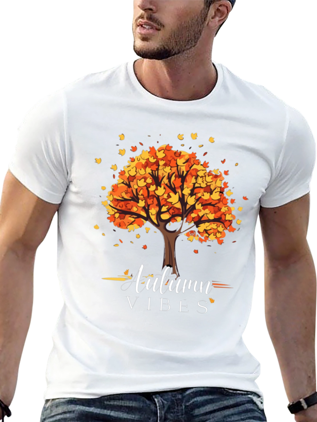 Autumn Vibes T-Shirt - Fall Tree Design