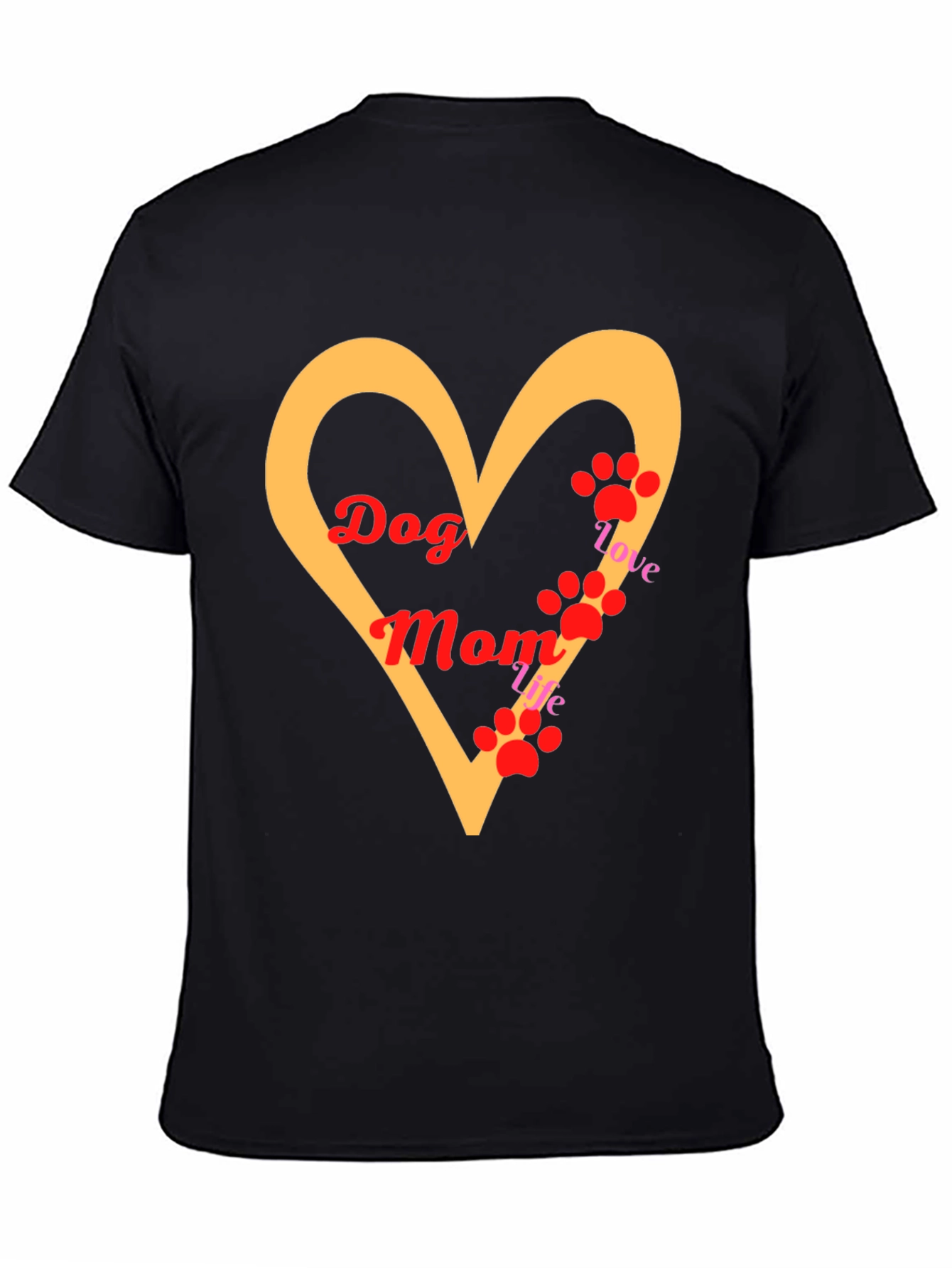 Dog Mom Heart Graphic Tee - Stylish Pet Lover T-Shirt